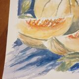 Watercolor still life painting