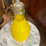 Large glass bottle lamp from the 70s