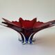 Important Murano blown glass centrepiece – Ruby red and blue