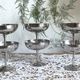 6 vintage stainless steel ice cream or dessert bowls by Letang Rémy, 1970, in good condition.