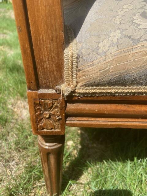 Banquette - Boudoir Sofa in Wood - Louis XVI Period