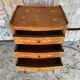 Antique Nightstand Louis XV Style Inlay Wood 3 Drawers Wine