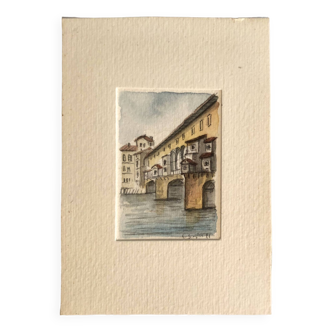 Signed Watercolor Illustration