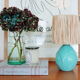 Blue ceramic lamp