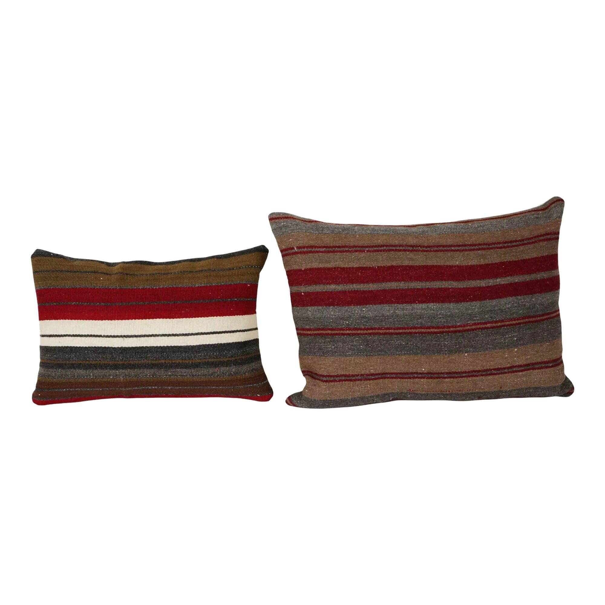 Set of 2 vintage kilim cushion covers 36x51 cm