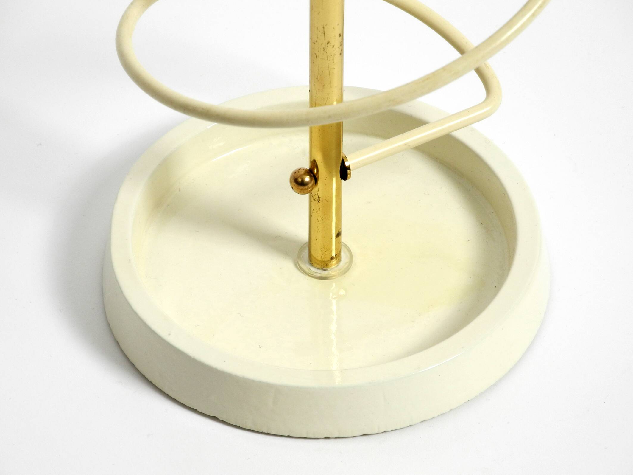 Extraordinary rare Mid Century Modern umbrella stand in string helix design