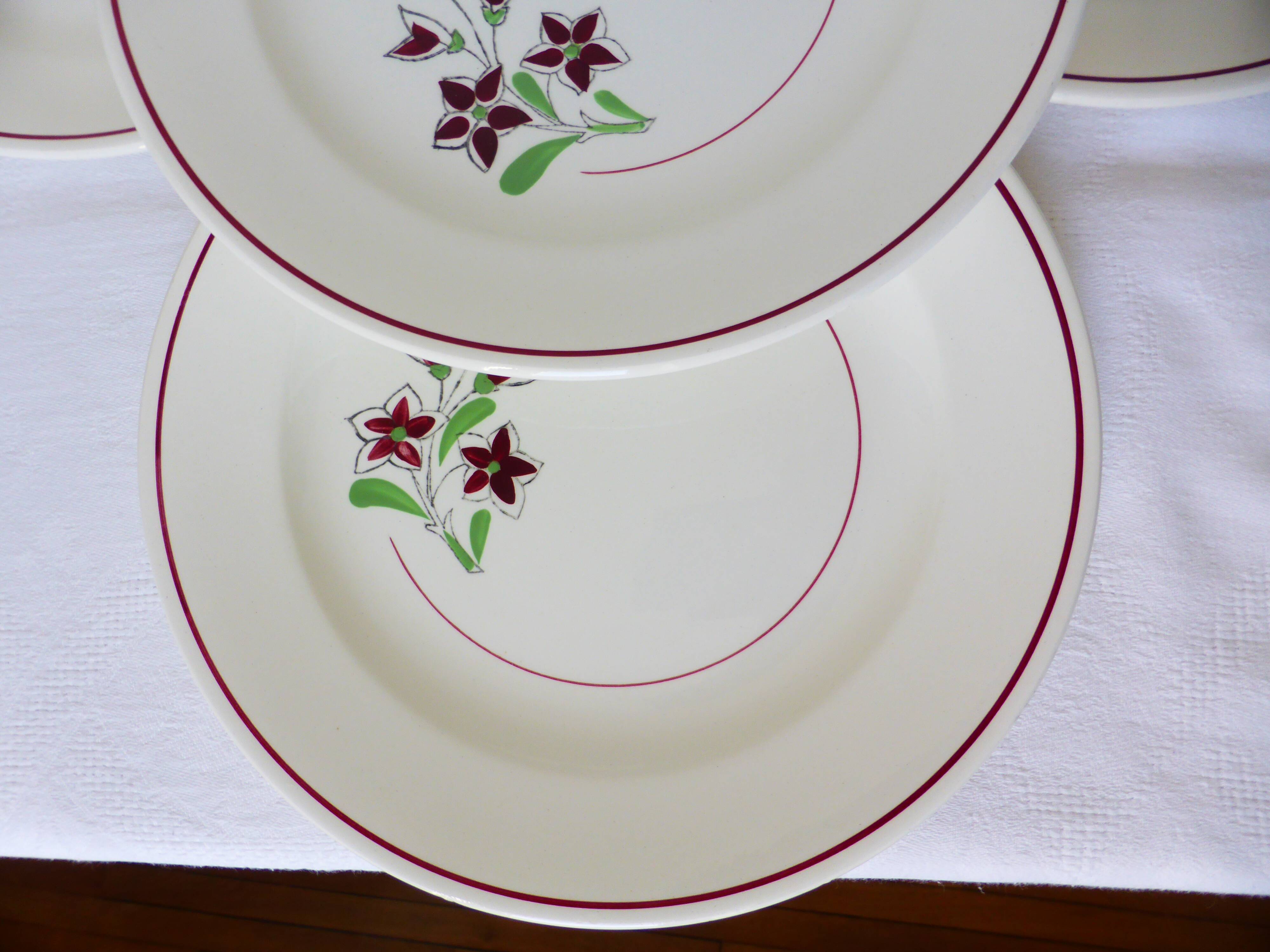 4 vintage flat plates from the Salins factory 210663