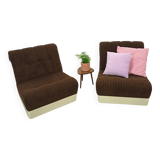 Fauteuil de l'ère spatiale marron avec plastique