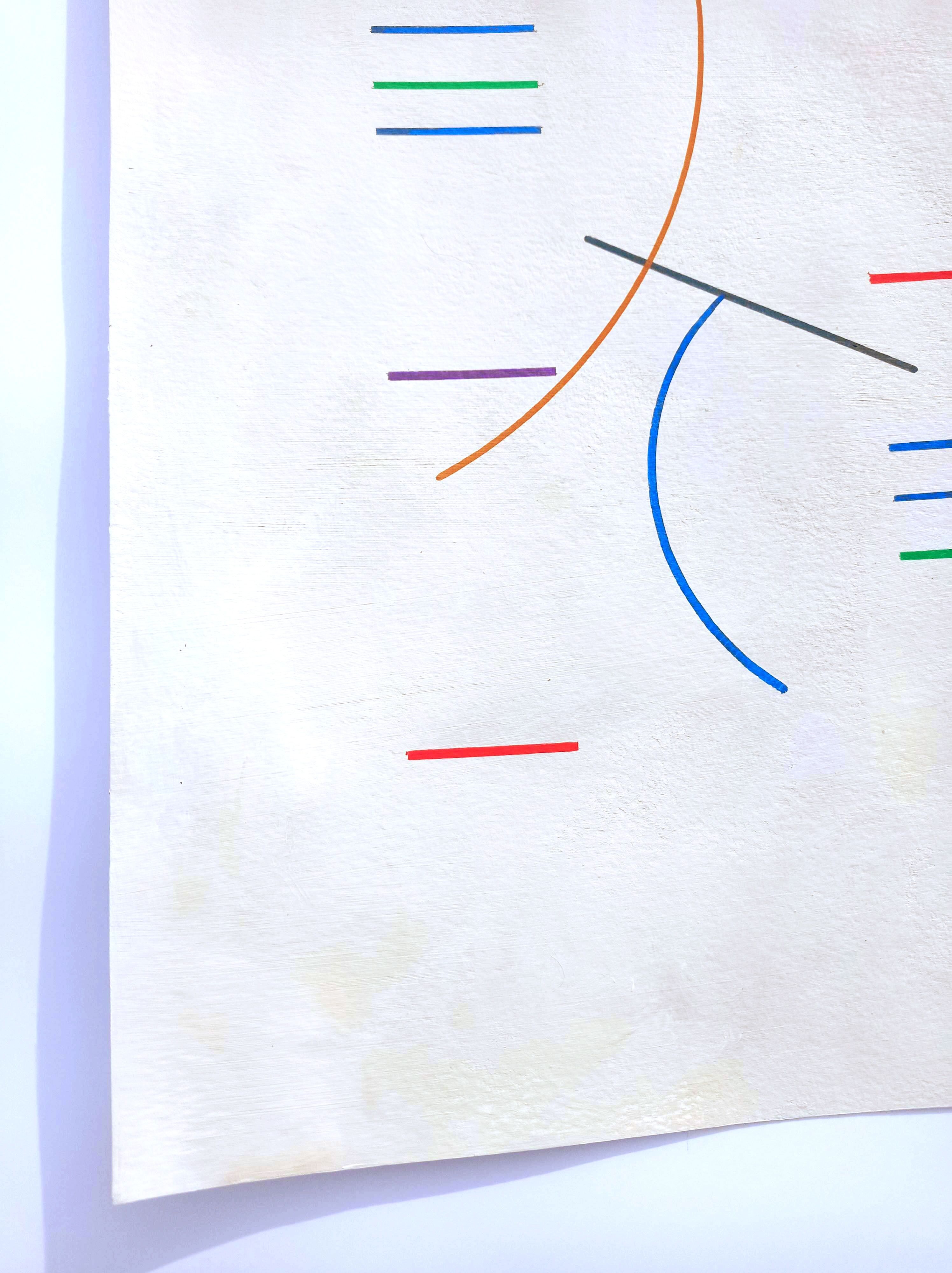 Abstraction geometric Curves an Straight