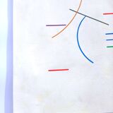 Abstraction geometric Curves an Straight