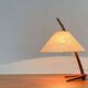 Dornstab table lamp in modern teak from the mid-century by A. Pöll for Kalmar, Vienna, 1950s.