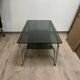 Coffee table in chrome metal and smoked glass design from the 70s