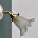 Vintage frosted glass tulip wall light