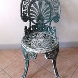 3 jardin chaises in aluminiun cast iron