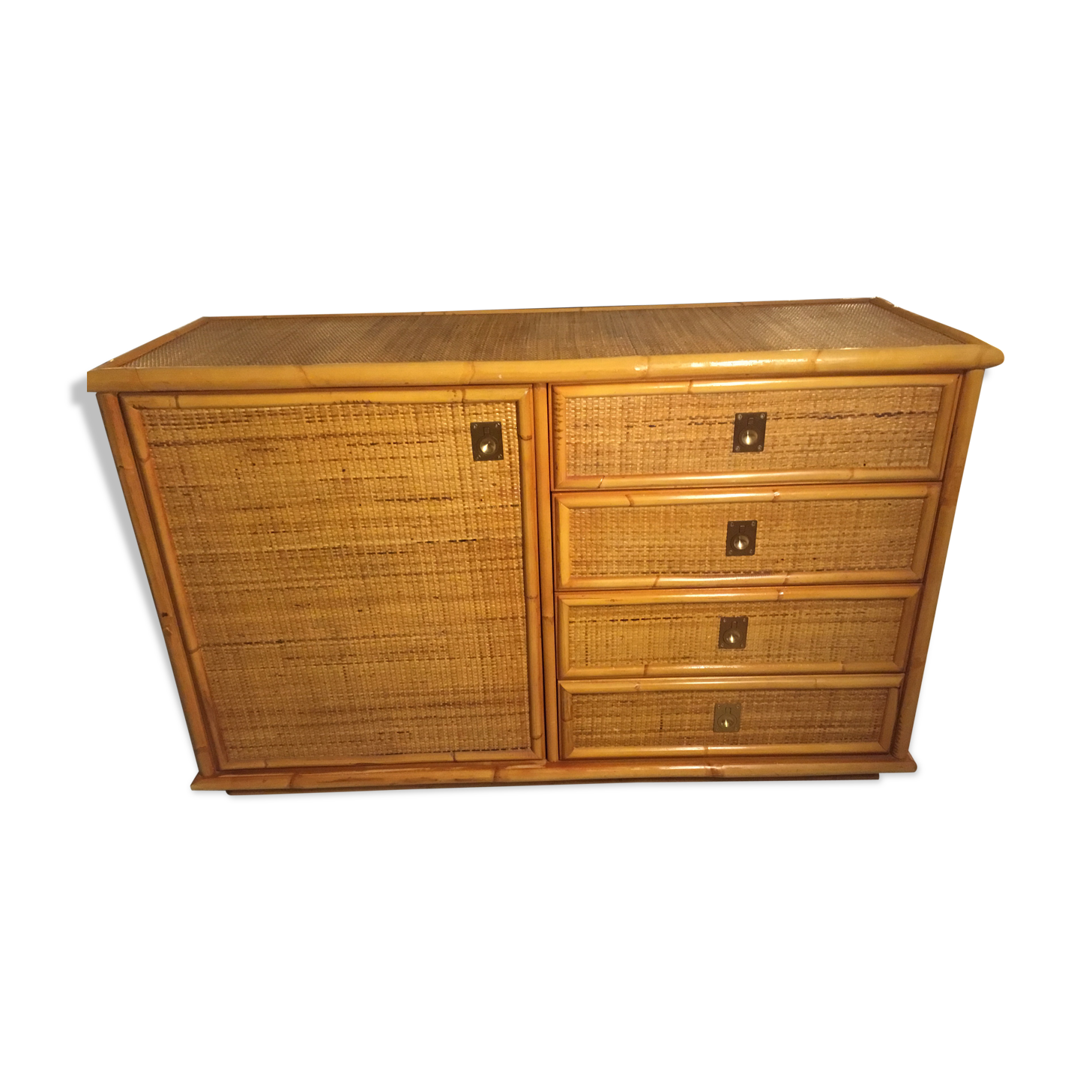 Rattan dresser