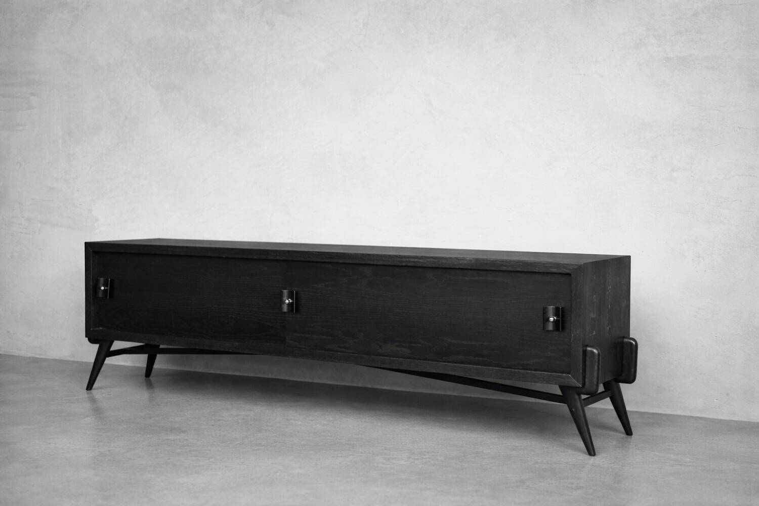 Vintage Mid-Century Scandinavian Modern Dark Oak Sideboard, 1960s