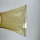 Vase diabolo en verre ambré années 70