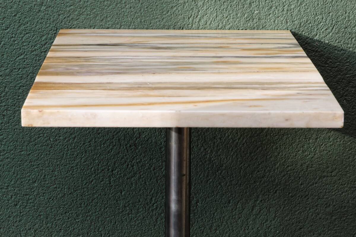 Art Deco console in onyx and steel