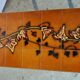 Vintage ceramic coffee table signed ADRI