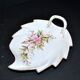 Meissen porcelain dish with pink floral decoration, signed Meissen