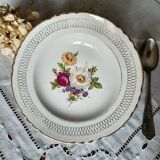 Old hollow plates mismatched in earthenware