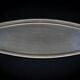 Silver-plated metal cake dish, shell design – hallmarked, 38 x 15 cm