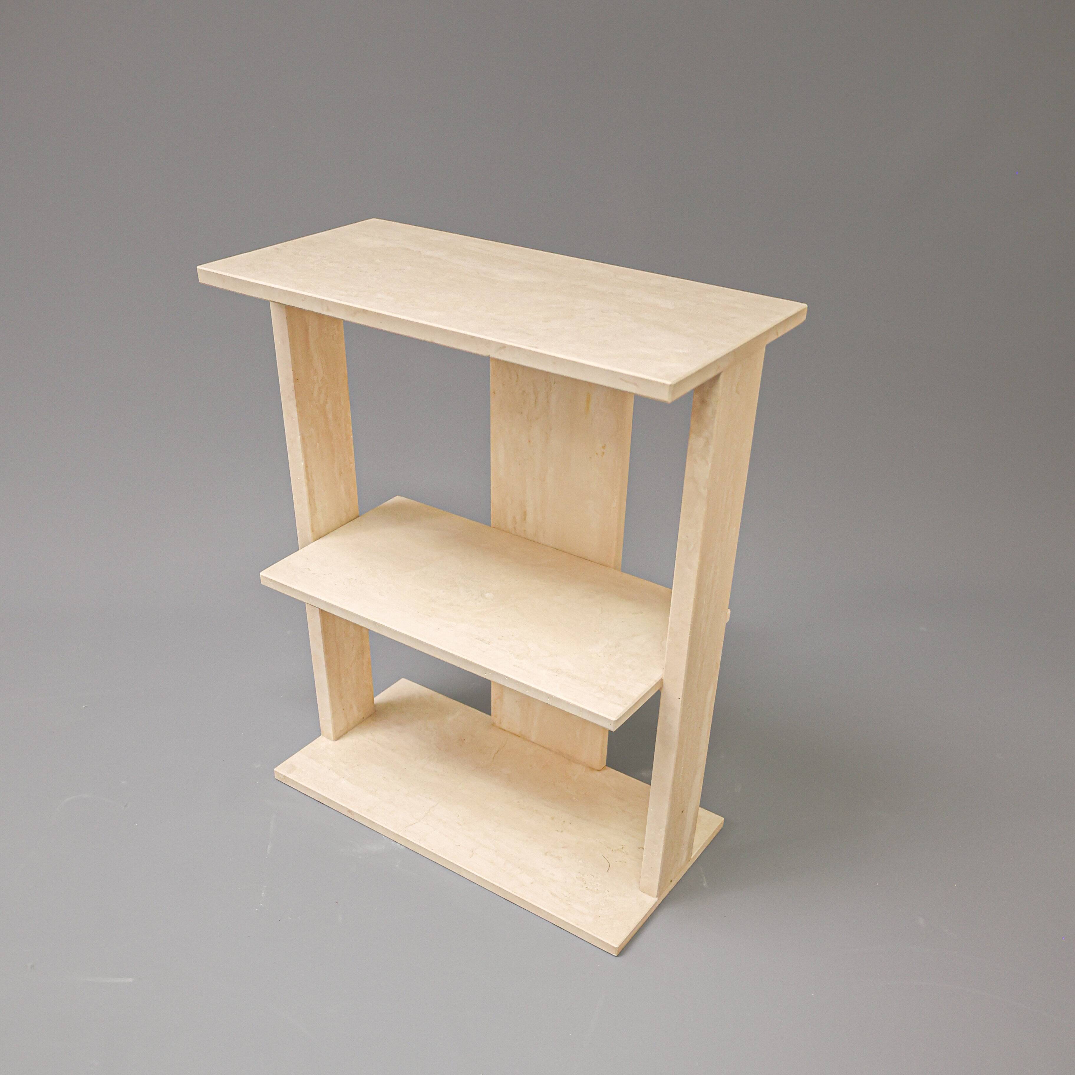 Vintage travertine book case, 1970s.