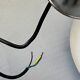 "Les Actuelles" chrome metal arc design pendant light by Lucien Gau, Paris 1960
