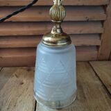 Walker lamp lampshade tulip frosted glass paste art deco