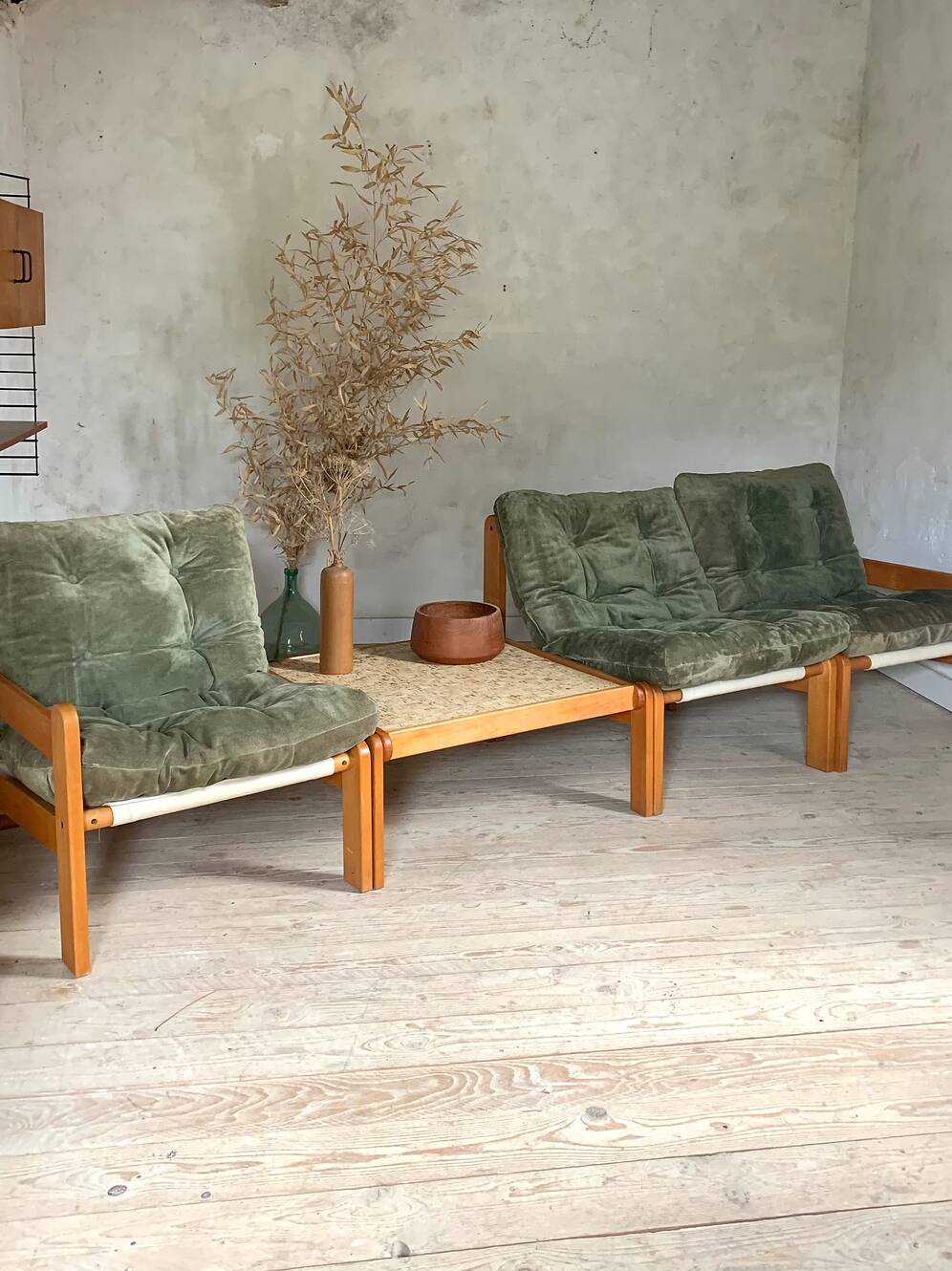 Canapé banquette modulable 3 places vintage