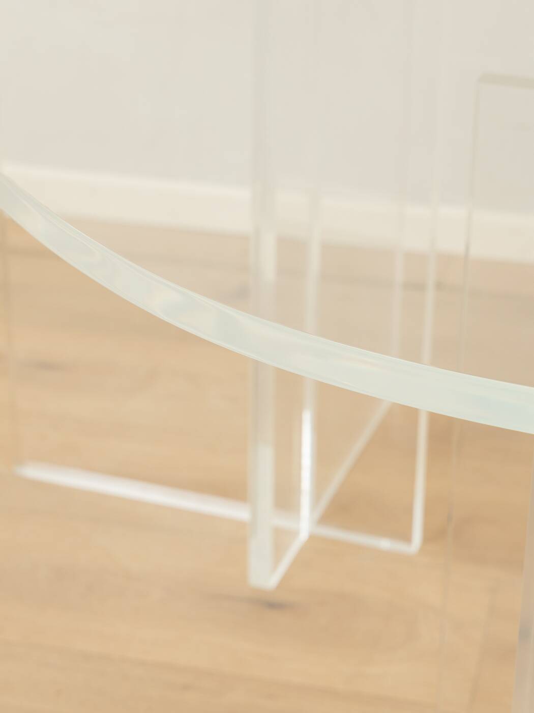 Table basse en verre acrylique