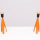 Voss Belysning Orange Enamel table lamps 1950s Denmark