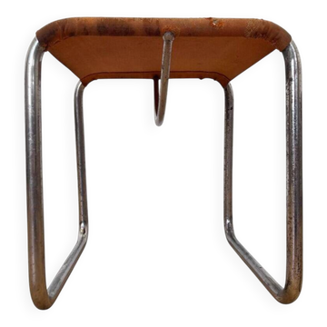 Very rare Chrome tubular steel Bauhaus Stool - 1930 / original eisengarn