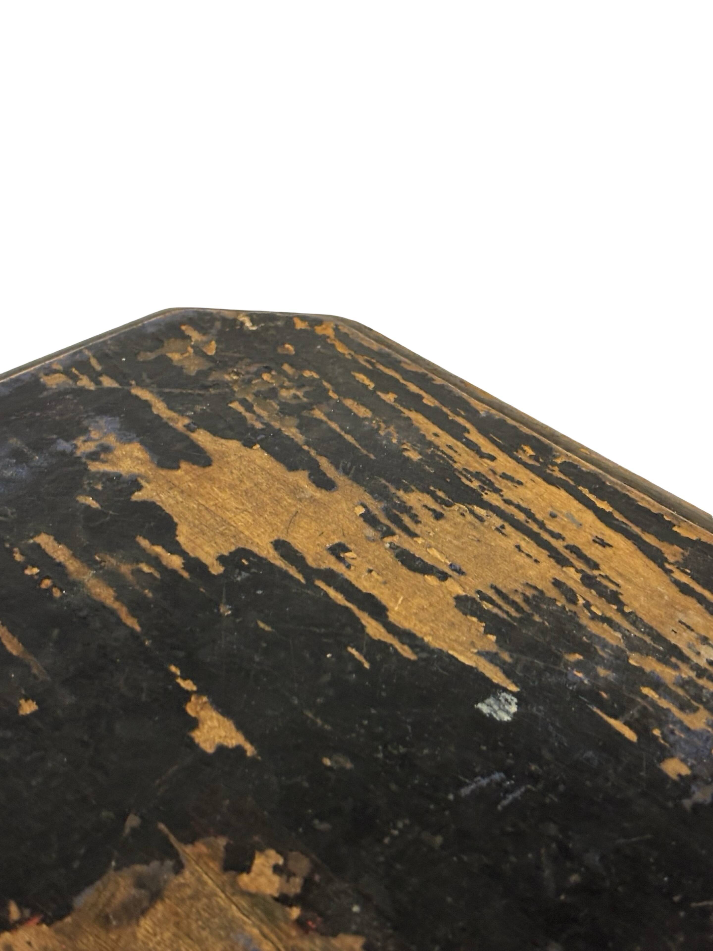 Antique hand-painted Moroccan Moorish Zouak side table