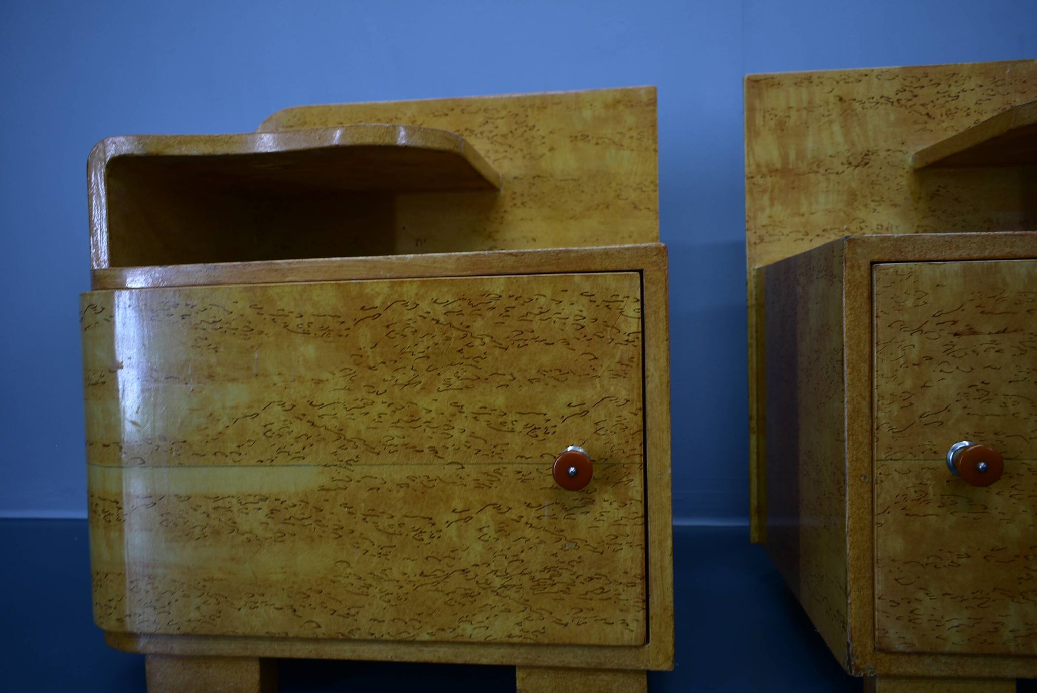 Ensemble de deux tables de chevet Art Déco Tchécoslovaquie, années 1939