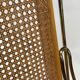 Vintage brass curved wooden rocking chair