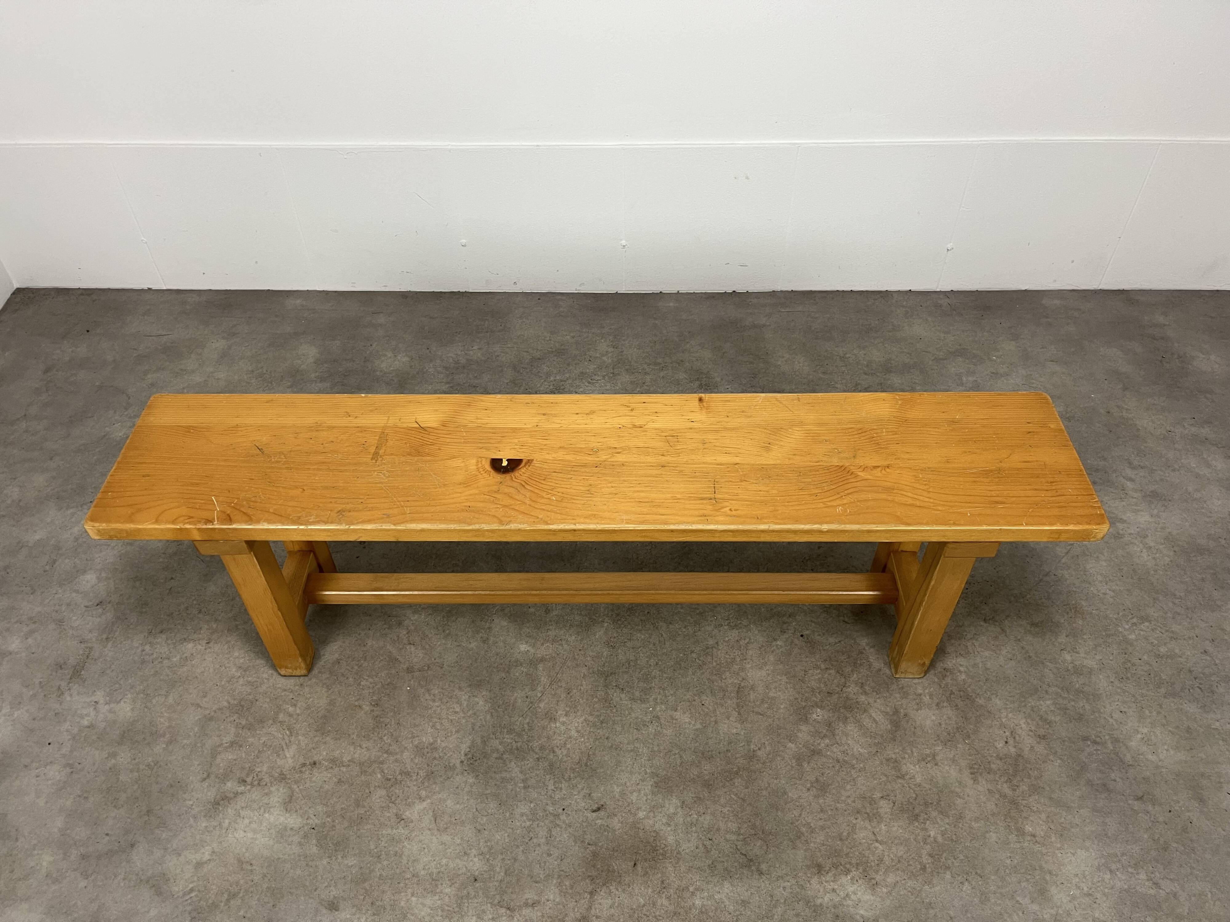 Vintage solid pine bench 150 cm