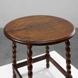 French Provincial Rustic Oak Stool, circa 1900