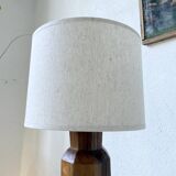 Brutalist walnut table lamp 1950