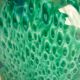White multi-layer blown glass bottle vase with blue and green inclusions