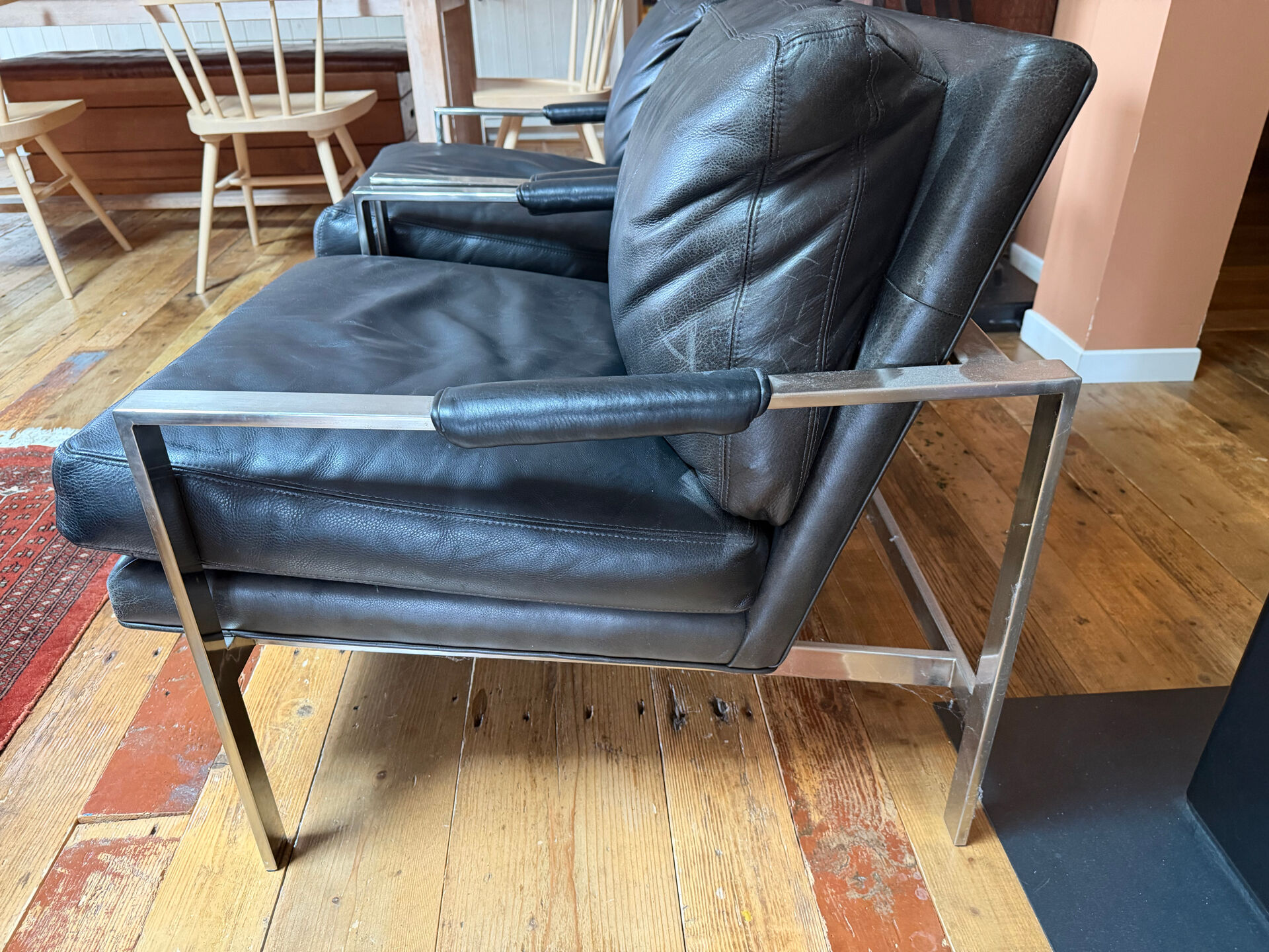 2 chairs Crate & Barrel Milo Baughman