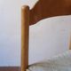 4 solid pine chairs, straw seats, shaped backrest.