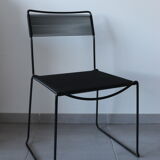 Black chair Spaghetti Giandomenico Belotti for fly line