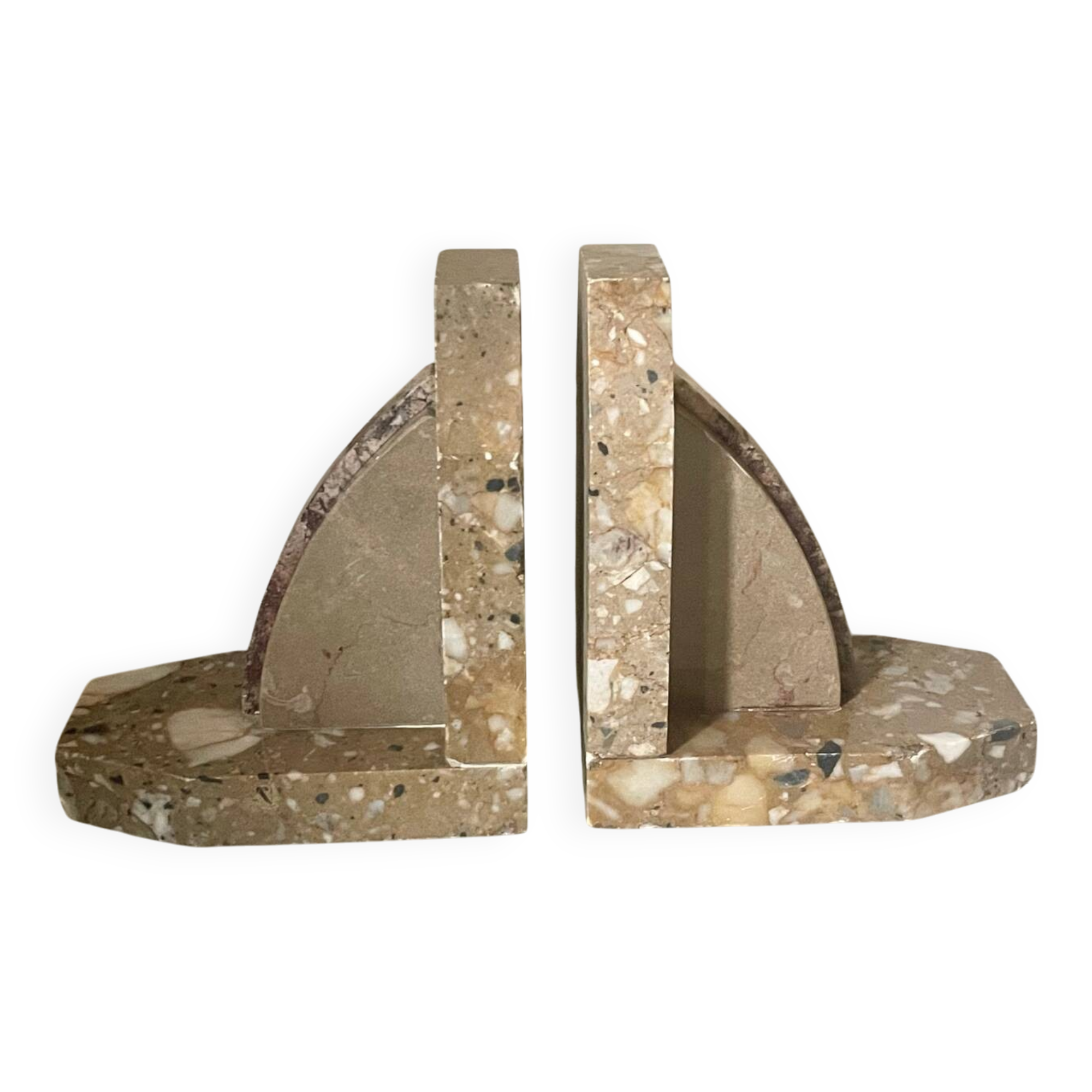 Pair of Art Deco marble bookends