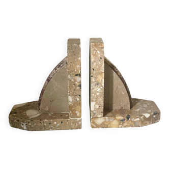Pair of Art Deco marble bookends