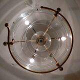 Vintage glass and brass ceiling light
