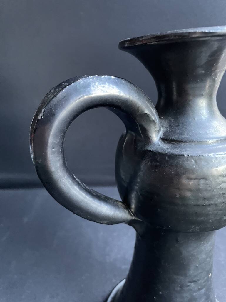 Terracotta pitcher signed Jean Marais - Vallauris