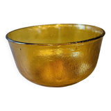 Amber glass salad bowl