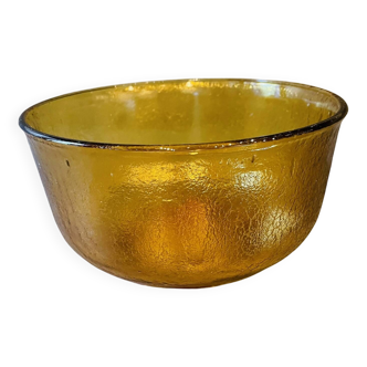 Saladier en verre ambré
