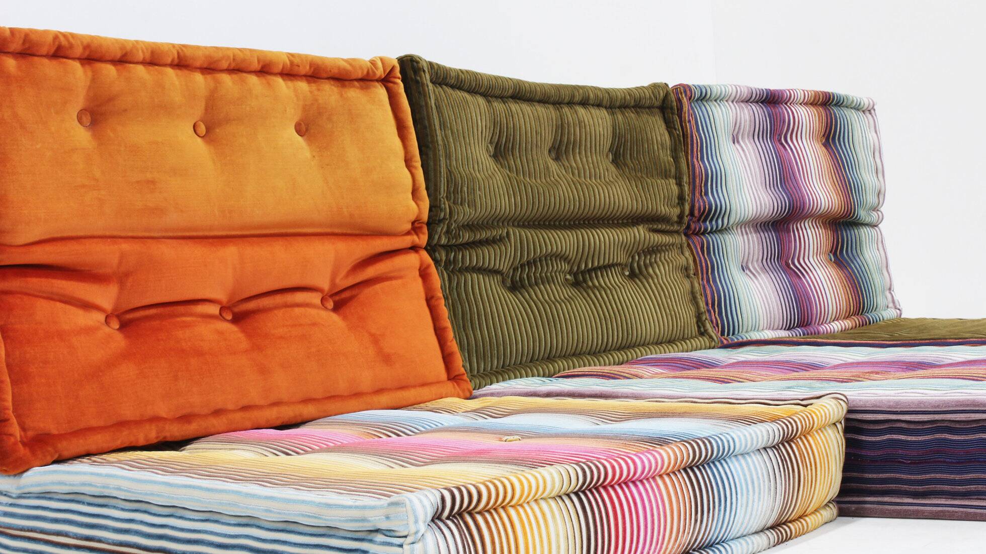 Roche Bobois Mah Jong sofa Missoni design by Hans Hopfer
